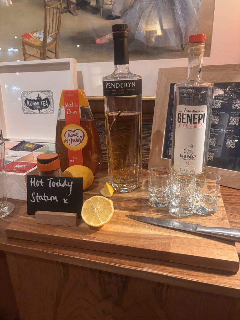 Drinks available in chalet